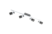Lamper - EGLO DAVIDA spotskinne 4L, krom/sort - 30835