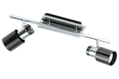 Lamper - EGLO DAVIDA spotskinne 2L, krom/sort - 30833