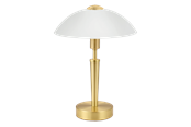 Lamper - EGLO SOLO 1 bordlampe, hvid/messing - 87254