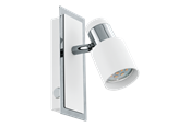 Lamper - EGLO DAVIDA spot, krom/hvid - 92084