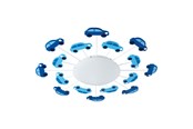 Lamper - EGLO VIKI 1 væg/loftslampe, hvid/blå - 92146