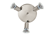 Lamper - EGLO MINI spotrondel 3L, børstet stål - 31413