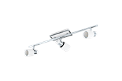 Lamper - EGLO DAVIDA spotskinne 3L, krom/hvid - 92086