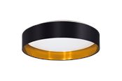 Lamper - EGLO MASERLO 2 loftlampe LED 24W, sort/guld - 99539