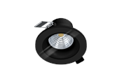 Lamper - EGLO SALABATE indbygningsspot Ø88 mm, 4000K, sort *DEMO* - 99494