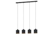 Lamper - EGLO ESTEPERRA langborspendel, sort/guld - 99275