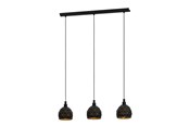 Lamper - EGLO ROCCAFORTE langbordspendel, sort/guld - 97846