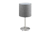 Lamper - EGLO PASTERI bordlampe, grå/børstet stål - 96376