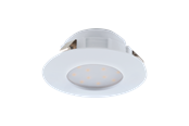 Lamper - EGLO PINEDA indbygningsspot Ø78 mm, 3000K, hvid - 95817