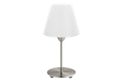 Lamper - EGLO DAMASCO 1 bordlampe, hvid/børstet stål - 95785