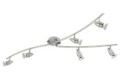 Lamper - EGLO MAGNUM LED spotskinne 6L, børstet stål - 92645