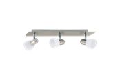 Lamper - EGLO ENEA spotskinne 3L, saniteret nikkel/hvid - 90985