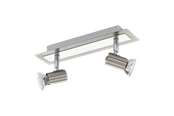 Lamper - EGLO ROTTELO spotskinne 2L, børstet stål - 90915