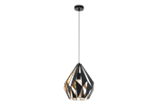 Lamper - EGLO CARLTON 1 pendel, sort/guld - 49931