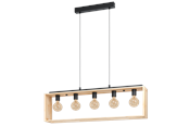 Lamper - EGLO FAMBOROUGH langbordspendel, brun/sort - 43414