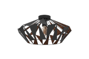 Lamper - EGLO CARLTON 6 loftlampe, sort/nød - 43399