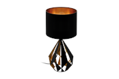 Lamper - EGLO CARLTON 5 bordlampe, sort/kobber - 43077