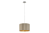 Lamper - EGLO MASERLO pendel, gråbrun/guld - 31602