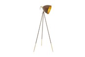Lamper - EGLO CHESTER 1 gulvlampe, rustfravet/guld - 49519