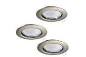 Lamper - EGLO PENETO indbygningsspot, børstet stål, 3-pak - 94237