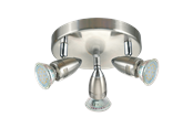 Lamper - EGLO MAGNUM LED spotrondel 3L, børstet stål - 95824