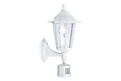 Lamper - EGLO LATERNA 5 udendørs væglampe med sensor, hvid - 22464