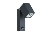 Lamper - EGLO SAKEDA udendørs væglampe med sensor LED 5W, antracit - 96287