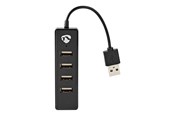 USB hub - Nedis UHUBU2420BK - hub - 4 ports USB hub - 4 ports - Sort - UHUBU2420BK