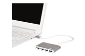 USB hub - PORT Designs PORT Connect USB hub - 4 ports - Grå - 900120
