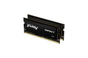RAM - Kingston FURY Impact DDR4-3200 - 64GB - CL20 - Dual Channel (2 pcs) - Intel XMP - Sort - KF432S20IBK2/64