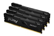 RAM - Kingston FURY Beast DDR4-3600 - 64GB - CL18 - Quad Channel (4 pcs) - Intel XMP - Sort - KF436C18BBK4/64