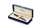 Skrive- og Tegneværktøjer - Waterman Hémisphère Rollerball Pen | Mat sort med 23k guldkant | Fint punkt | Sort blæk | Gaveæske - S0920750