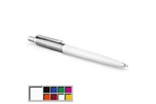 Skrive- og Tegneværktøjer - Parker Jotter Originals-kuglepen, klassisk hvid lakering, medium spids, blå blæk, boblepakke - 2096874