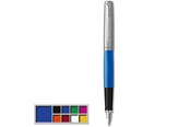 Skrive- og Tegneværktøjer - Parker Jotter Originals-fyldepen, klassisk blå lakering, medium spids, blå og sort blæk - 2096858