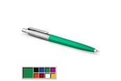 Skrive- og Tegneværktøjer - Parker Jotter Originals-kuglepen, grøn lakering, medium spids, blå blæk, boblepakke - 2076058