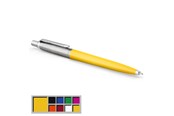Skrive- og Tegneværktøjer - Parker Jotter Originals-kuglepen, gul lakering, medium spids, blå blæk, boblepakke - 2076056