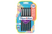 Skrive- og Tegneværktøjer - Paper Mate Flair Felt Tip Pens | Medium spids (0,7 mm) | Sort | 5 styk - 2028909