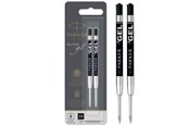 Skrive- og Tegneværktøjer - Parker PARKER gelblækpatroner, medium spids (0,7 mm), sort, 2 stk. - S0881500