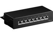 Netværkskabel - Pro CAT 6a Mini/Desktop Patch Panel 8 Port black - Sort - 4040849620652