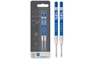 Skrive- og Tegneværktøjer - Parker PARKER gelblækpatroner, medium spids (0,7 mm), blå, 2 stk. - S0881510