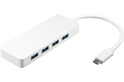USB hub - Pro 4x USB-C multiport adapter white - simultaneous USB hub - USB 3.0 - 4 ports - Hvid - 66274