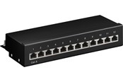 Netværkskabel - Pro CAT 6 Mini/Desktop Patch Panel 12 Port black - S - Sort - 4040849693076
