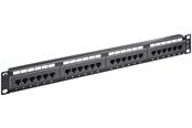 Netværkskabel - Pro CAT 5e 19 inch (48.3 cm) Patch Panel 24 Port UTP - Sort - 0.4m - 4040849938658