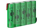 Batteri - Pro 5x AA (Mignon) - 2100 mAh green - Solder tail (Z) - 4040849555824