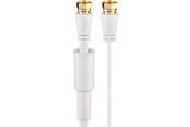 Antennekabel/stik - Pro Flat SAT antenna cable (80 dB) 2x shielded weatherproof 10m - 4040849672989