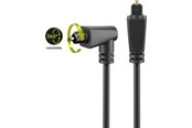 Audio kabel - Pro Angled Toslink cable rotatable - 1m - Black - 4040849415944