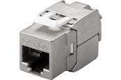 Netværkskabel - Pro Keystone module RJ45 CAT 6A STP 500 MHz slim-line - Sølv - 4040849908644