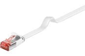 Netværkskabel - Pro CAT 6 flat patch cable U/FTP white - Hvid - 1m - 4040849949159