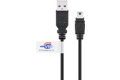 USB kabel - Pro USB 2.0 Hi-Speed cable with USB certificate Black - 4040849939037