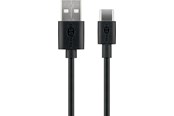 USB kabel - Pro USB-A <-> USB-C - 0.1m - USB 2.0 - Sort - PUSB2.0-AC-BLK-0.1M